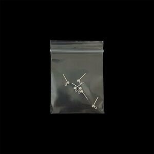4mm Sterling Silver Ball Earring Post With Open Ring DIY Jewelry Findings Pack